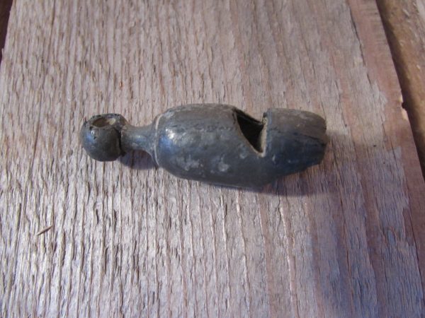 Small Georgian pewter whistle