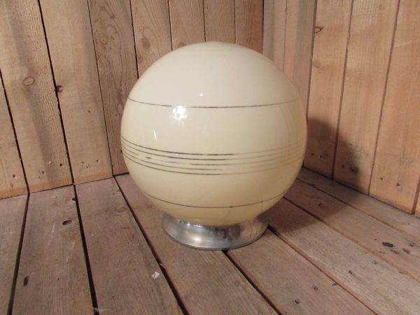 Art deco 1930s large globe lamp and fitting