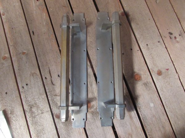 Art Deco 1930s large chrome door handles REDUCED