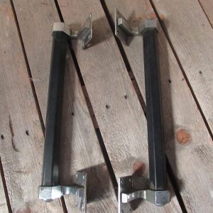 Pair of black and chrome large door handles (1930s)